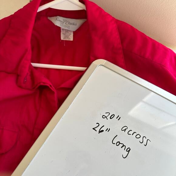 Surrey Classic Canada Wool Long Sleeve Button Front Blouse Long Sleeve Pink MED - Picture 11 of 11